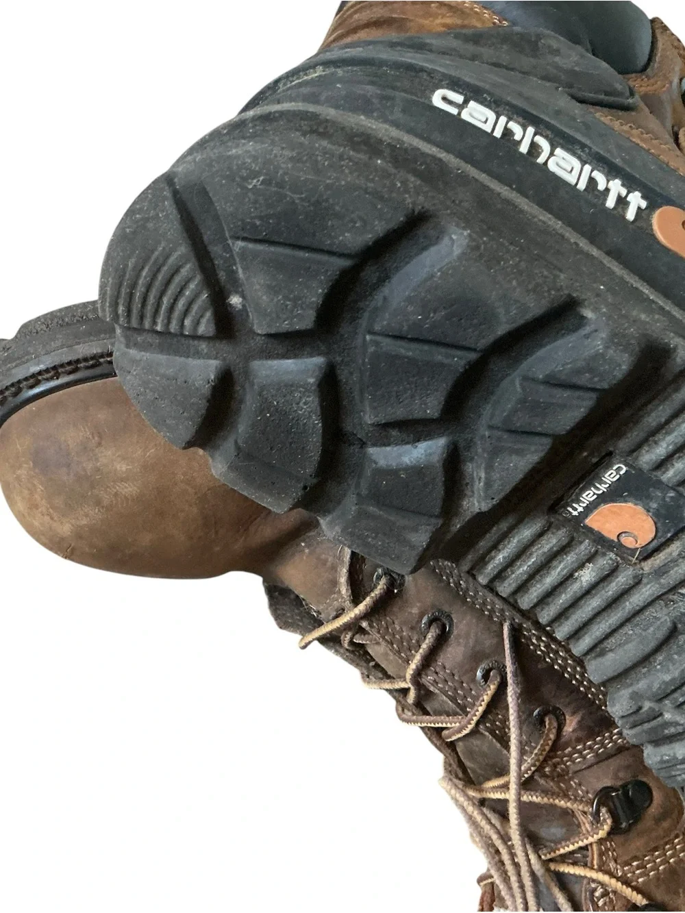 Carhartt heritage waterproof 6” steel toe work boots brown leather size 11
